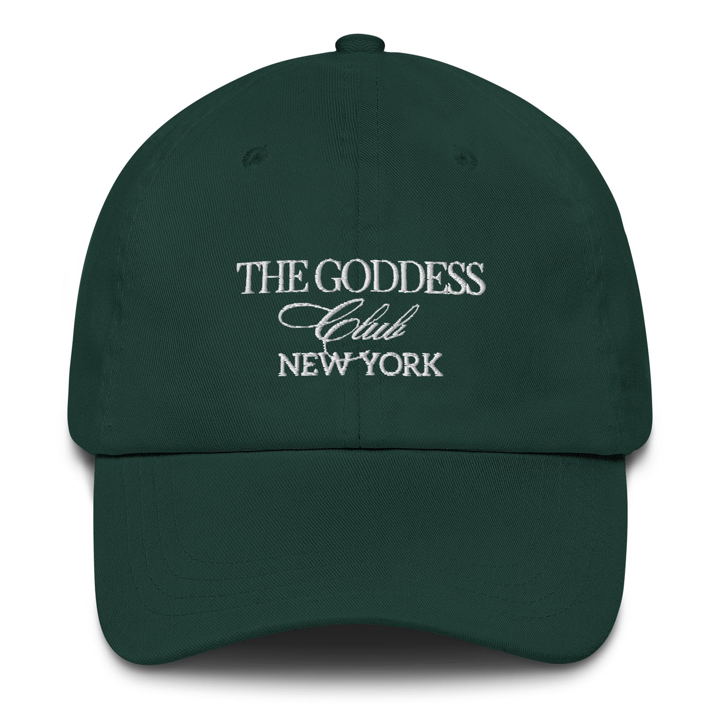 The Goddess Club Baseball Hat- Spruce and White