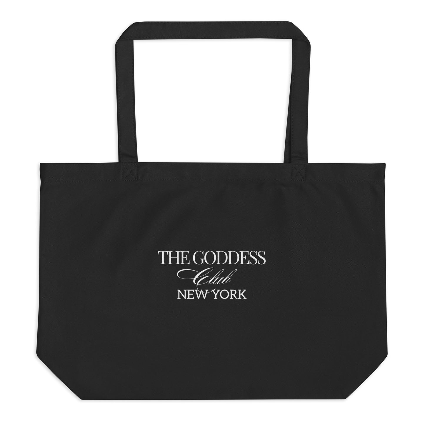 The Goddess Club Canvas Tote Bag – Reusable Empowerment Tote- Black and White
