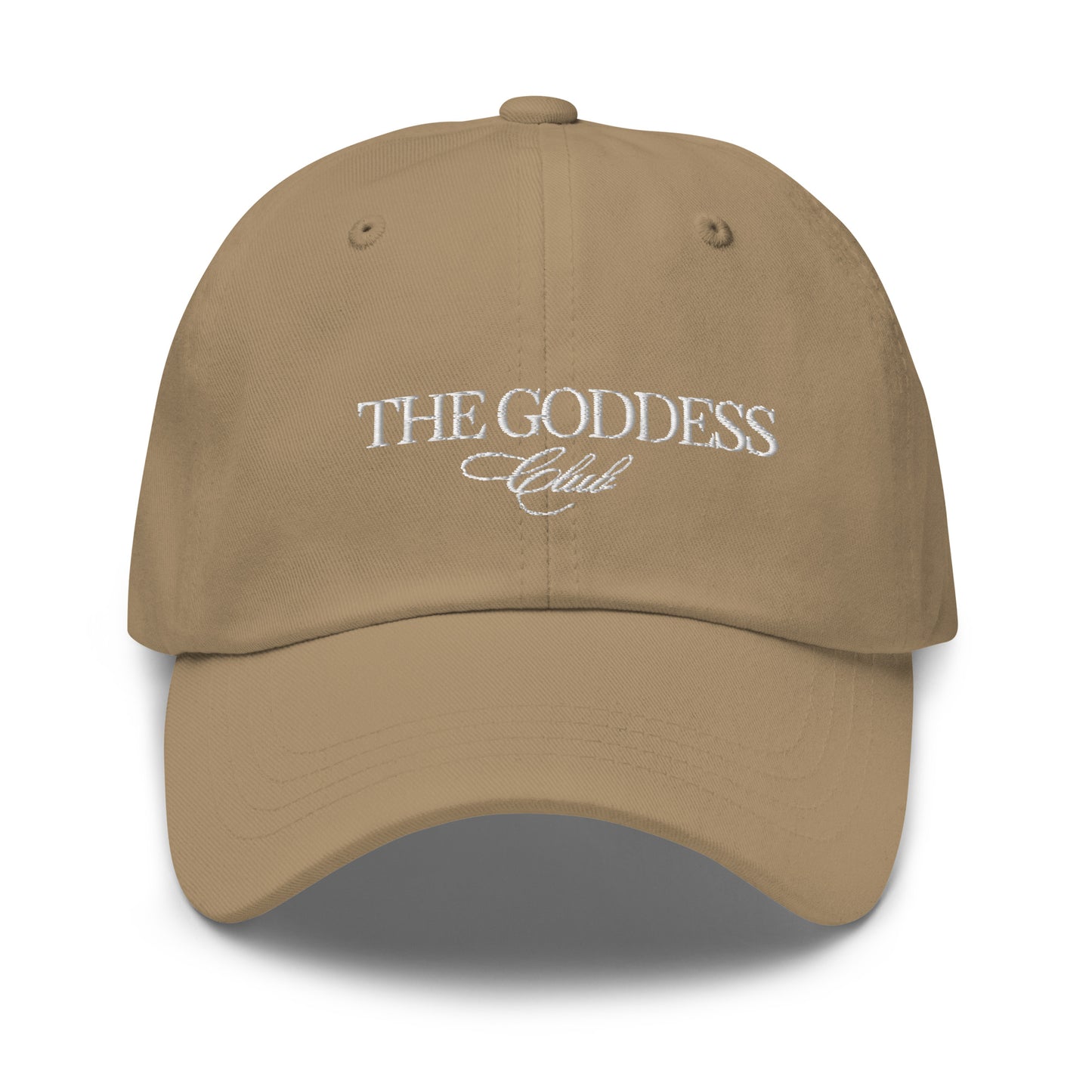 The Goddess Club Baseball Hat- Khaki and White