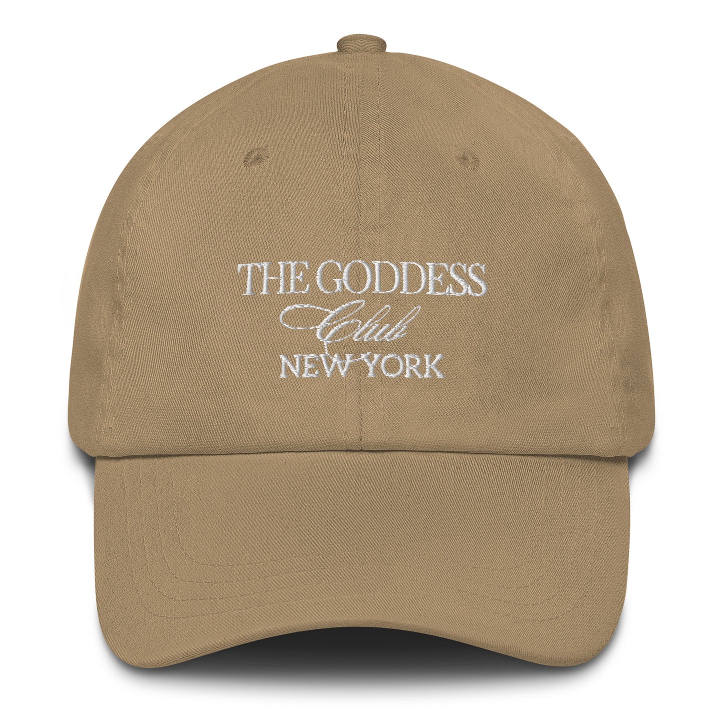 The Goddess Club Baseball Hat- Khaki and White
