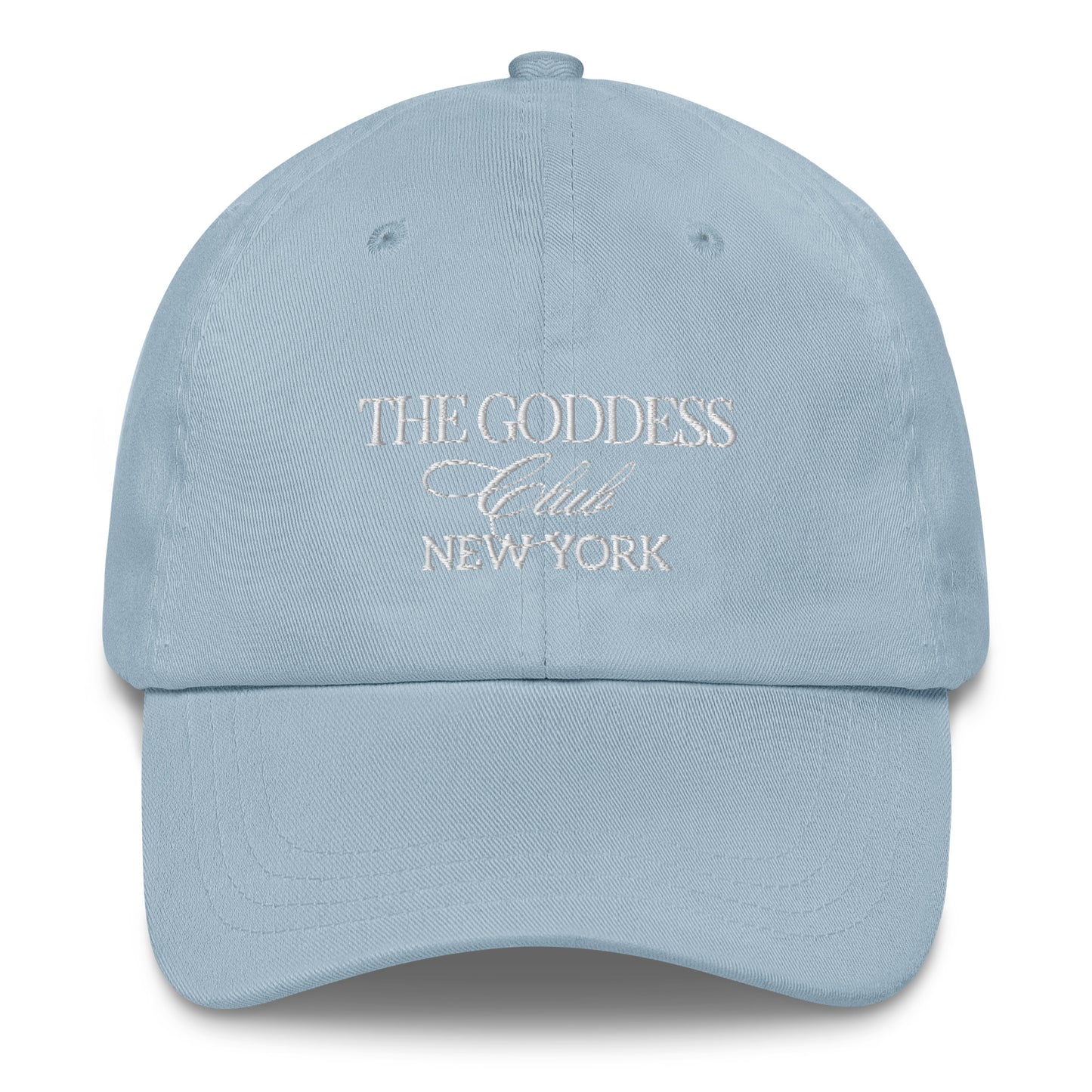 The Goddess Club Baseball Hat-  White and Light Blue