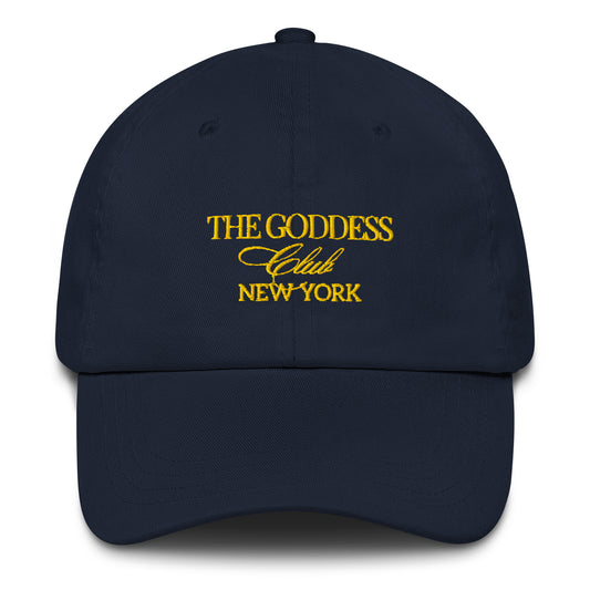 The Goddess Club Baseball Hat-  Navy and Gold