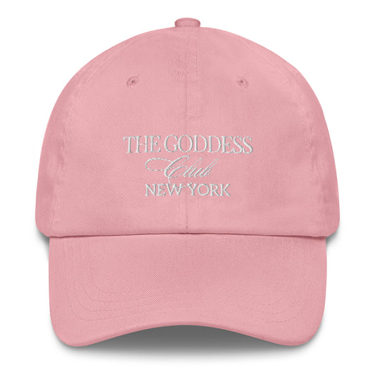 The Goddess Club Baseball Hat- Pink and White