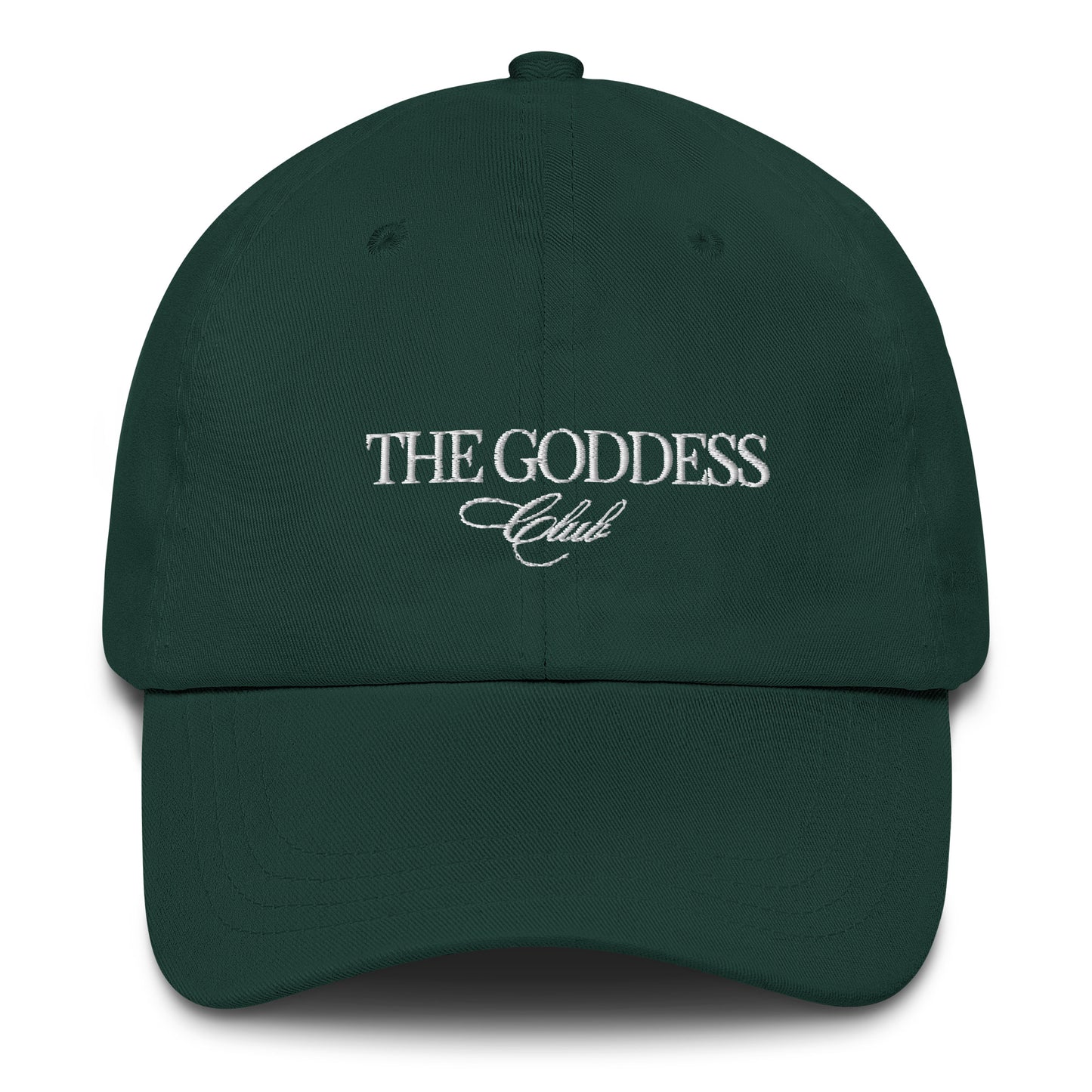 The Goddess Club Baseball Hat- Spruce and White