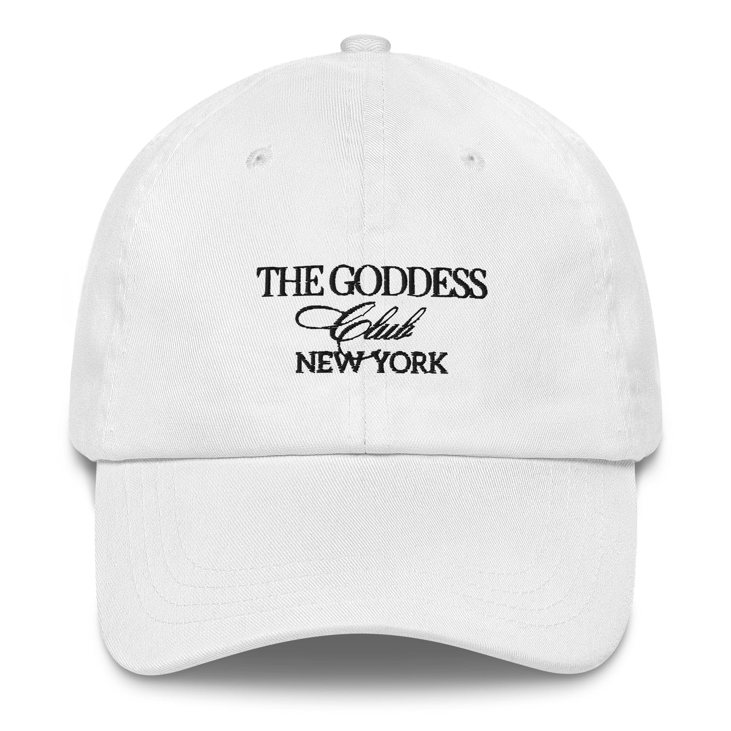 The Goddess Club Baseball Hat-  White and Black