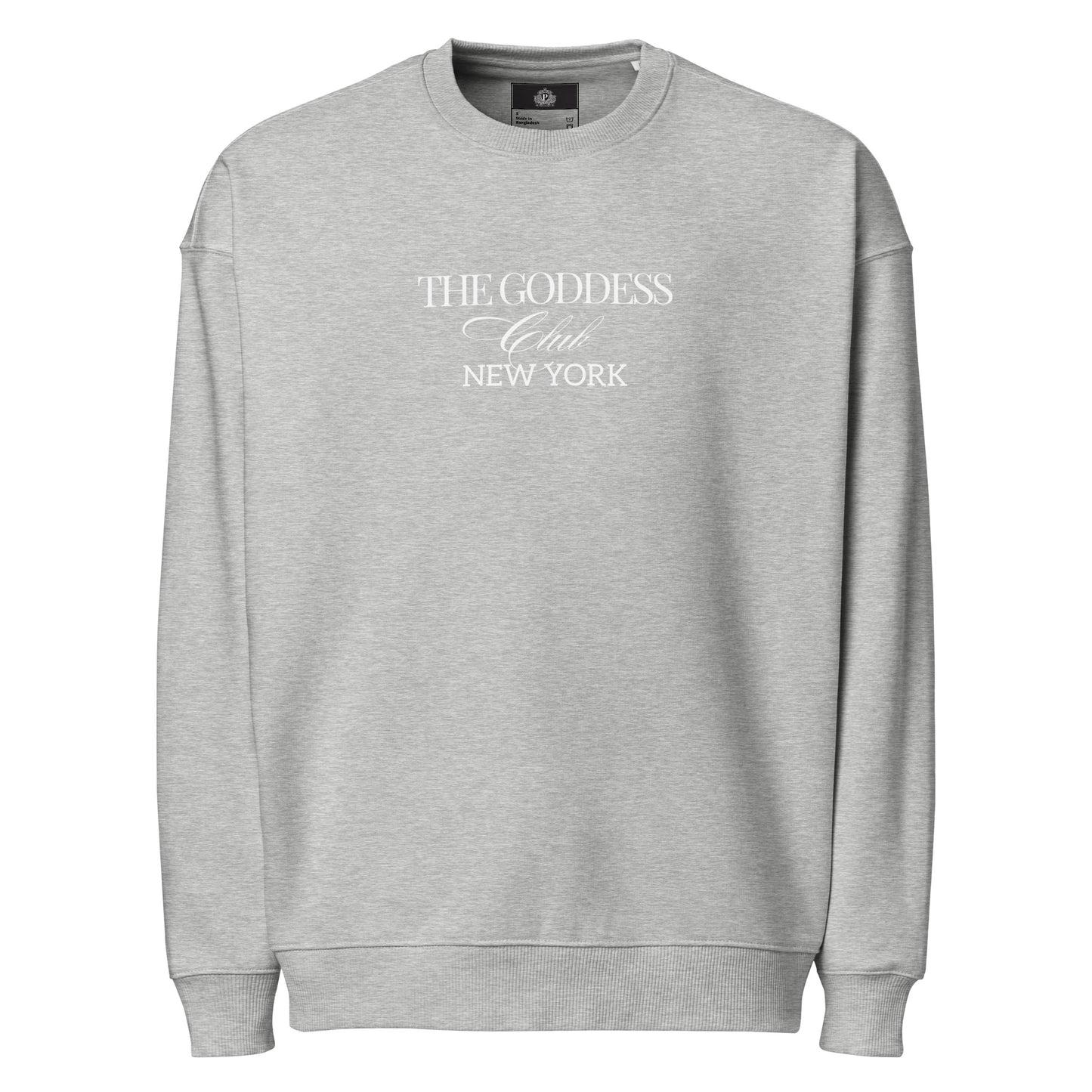 The Goddess Club Sweatshirt- Heather and White