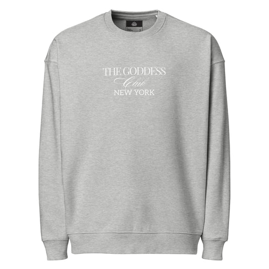 The Goddess Club Sweatshirt- Heather and White
