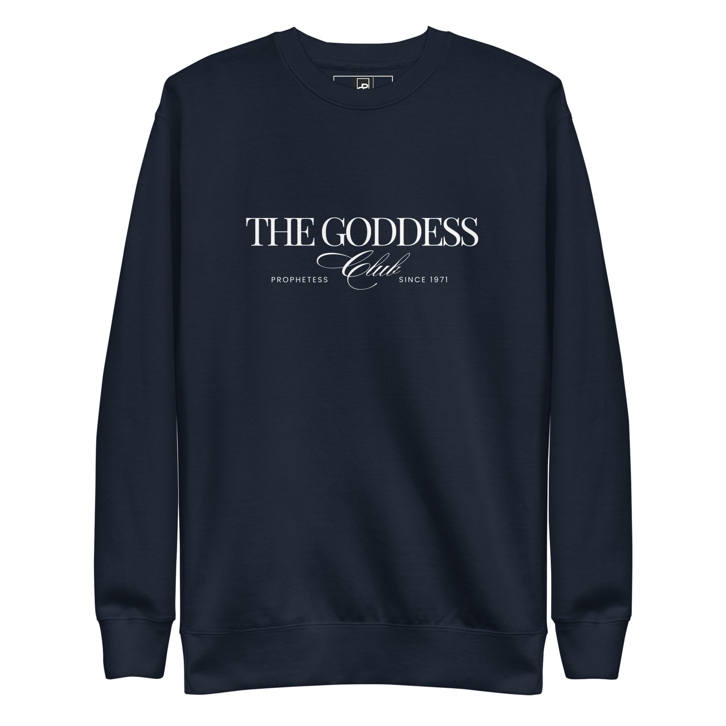 The Goddess Club Sweatshirt- Navy and White