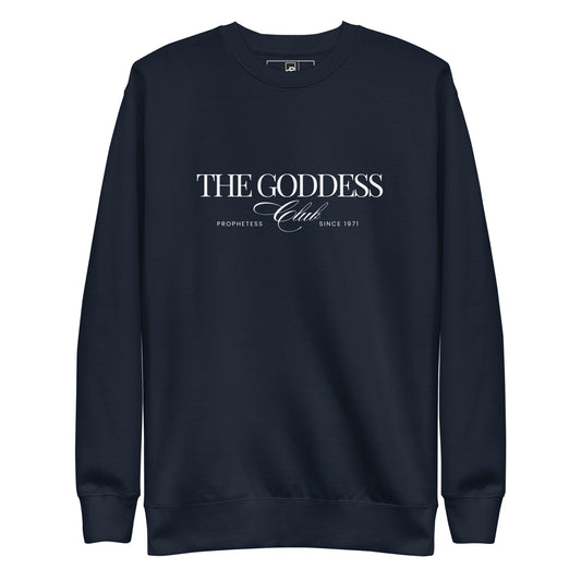 The Goddess Club Sweatshirt- Navy and White