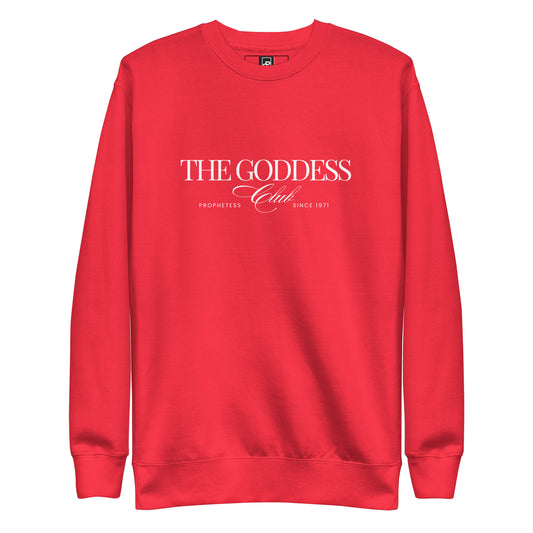 The Goddess Club Sweatshirt- Red and White