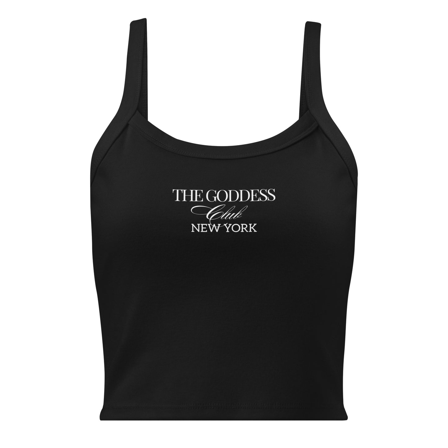 The Goddess Club Ribbed Tank- Black and White